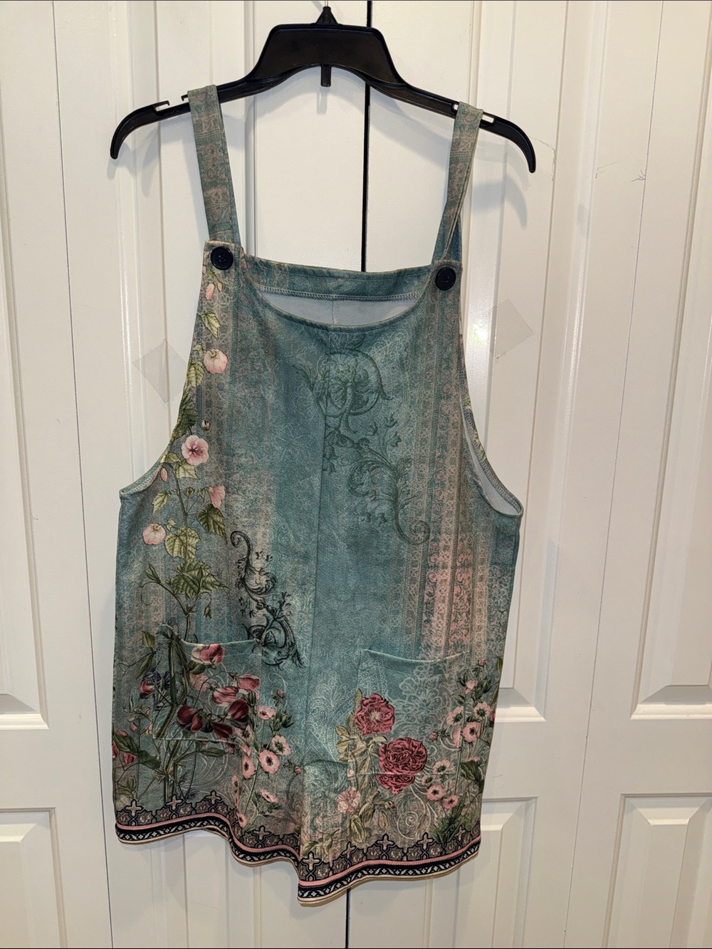Boho Print Sleeveless Jumpsuit in Black and Pink